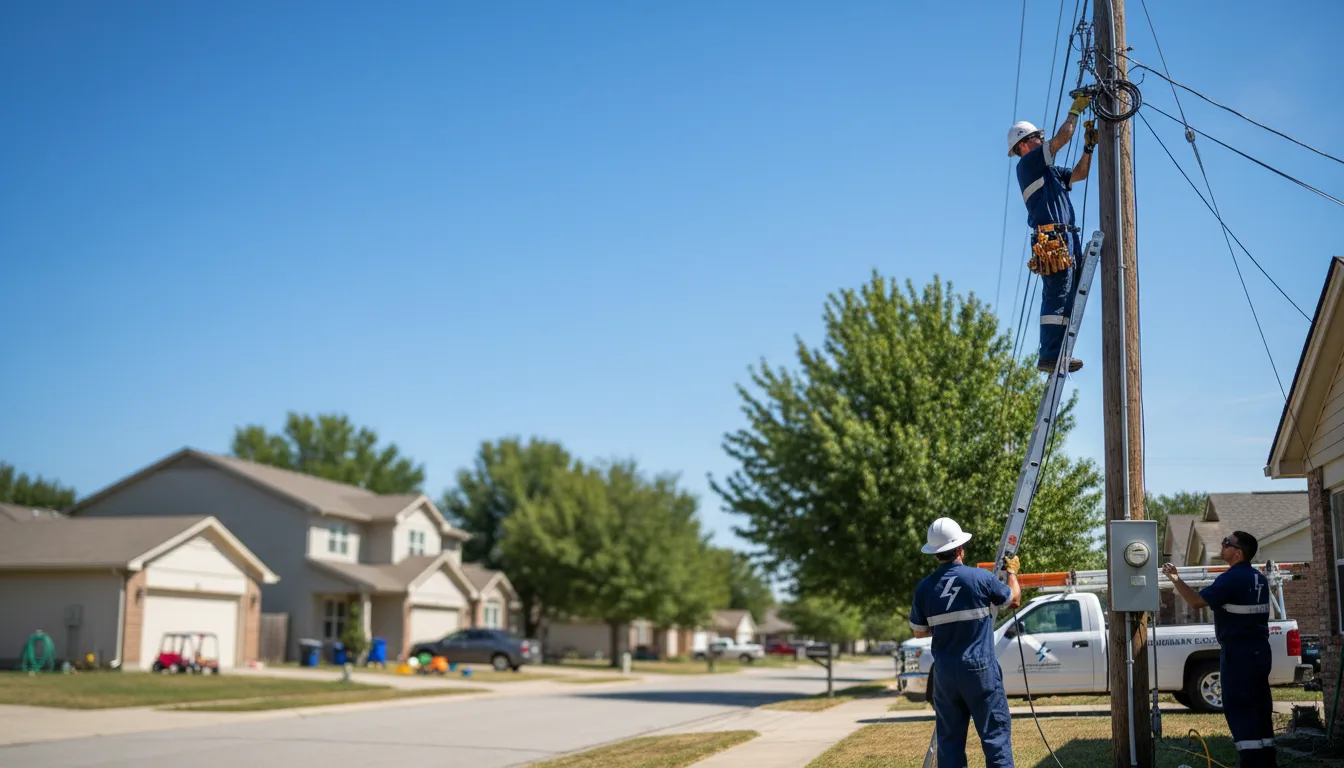 Residential electrician providing installation services in Burlington, TX